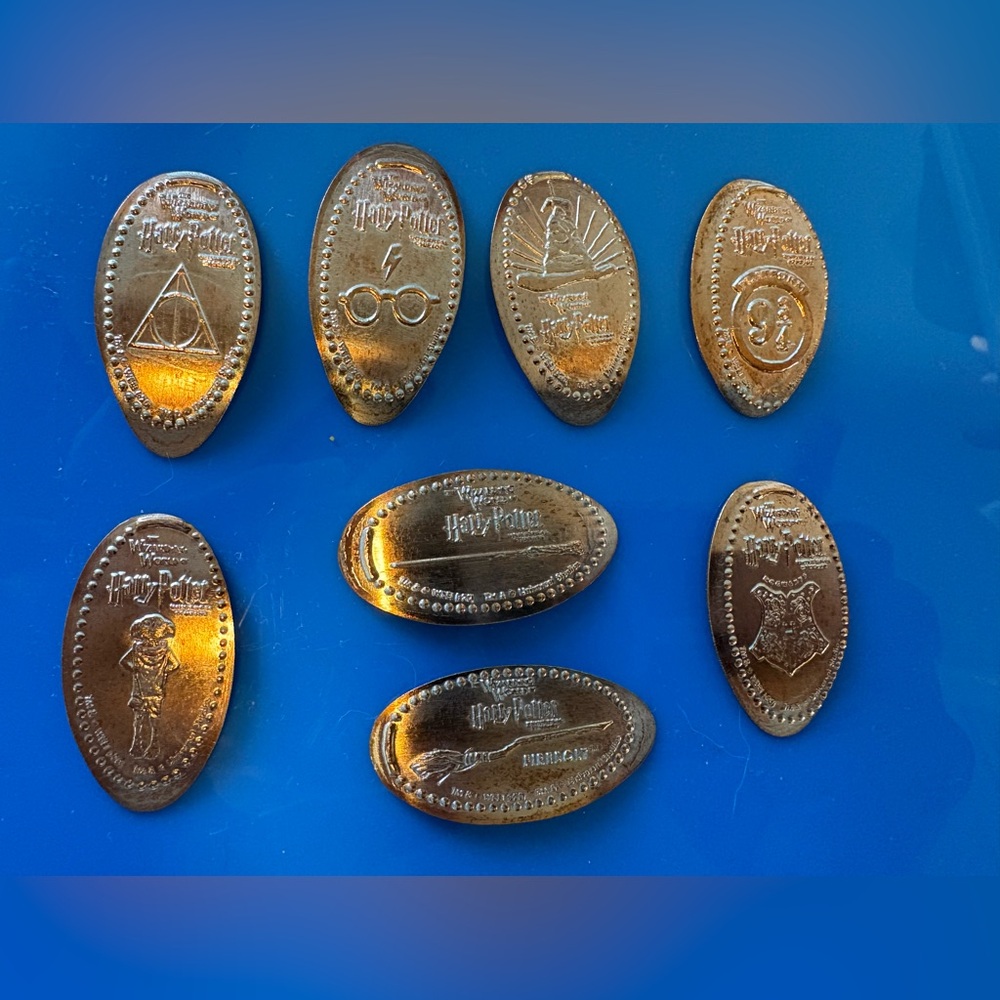 Set of 8 Harry Potter Themed Pressed Pennies
